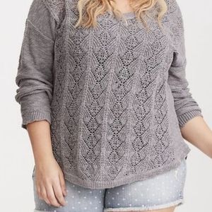 Grey V Neck Sweater